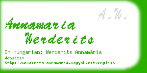 annamaria werderits business card